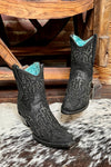 Ladies Black Studded Short Snip Toe Boots by Corral Boots-Women's Boot-Corral Boots-Gallop 'n Glitz- Women's Western Wear Boutique, Located in Grants Pass, Oregon