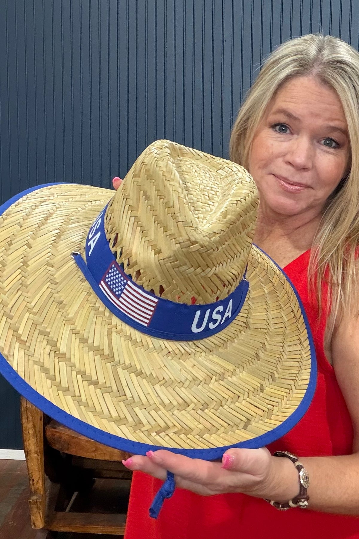 Royal Blue Patriotic Band Lifeguard Hat-Hats-Cap Zone-Gallop 'n Glitz- Women's Western Wear Boutique, Located in Grants Pass, Oregon