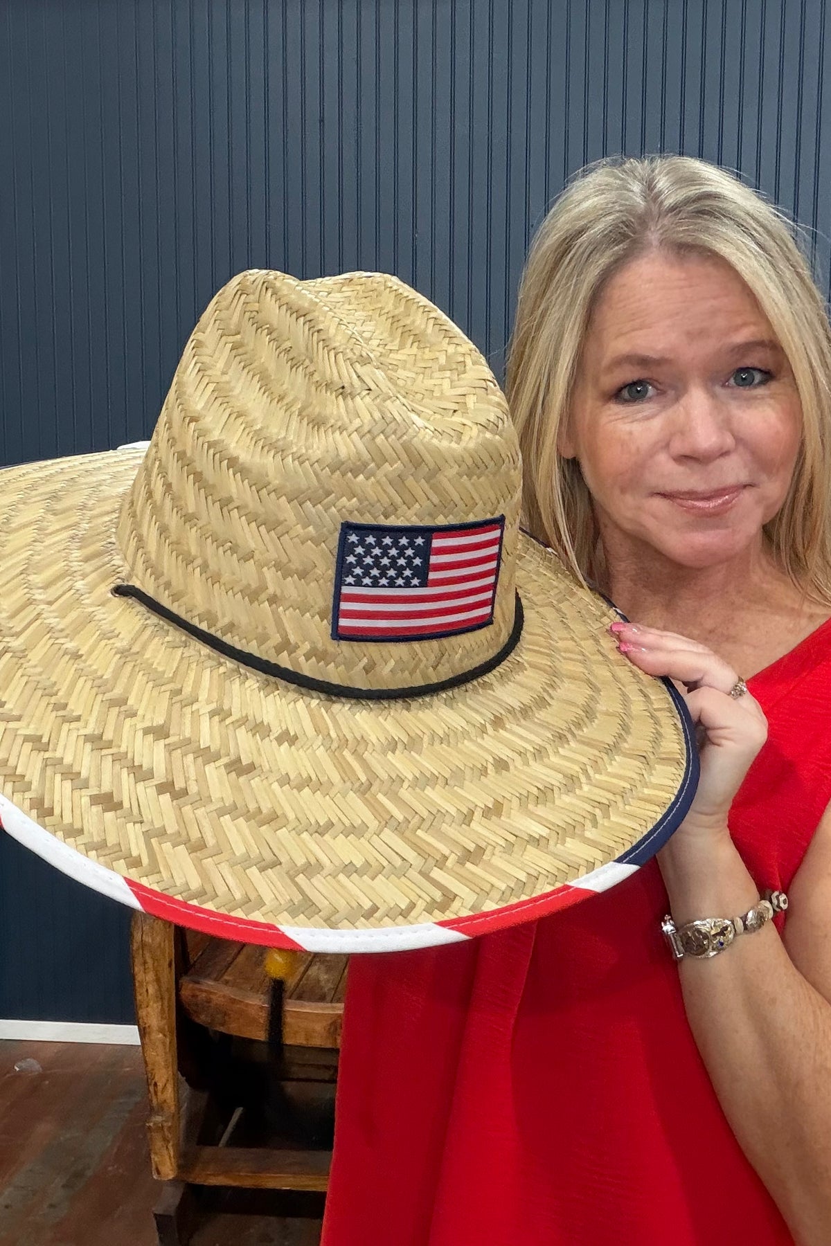 American Flag Patch Lifeguard Hat-Hats-Cap Zone-Gallop 'n Glitz- Women's Western Wear Boutique, Located in Grants Pass, Oregon