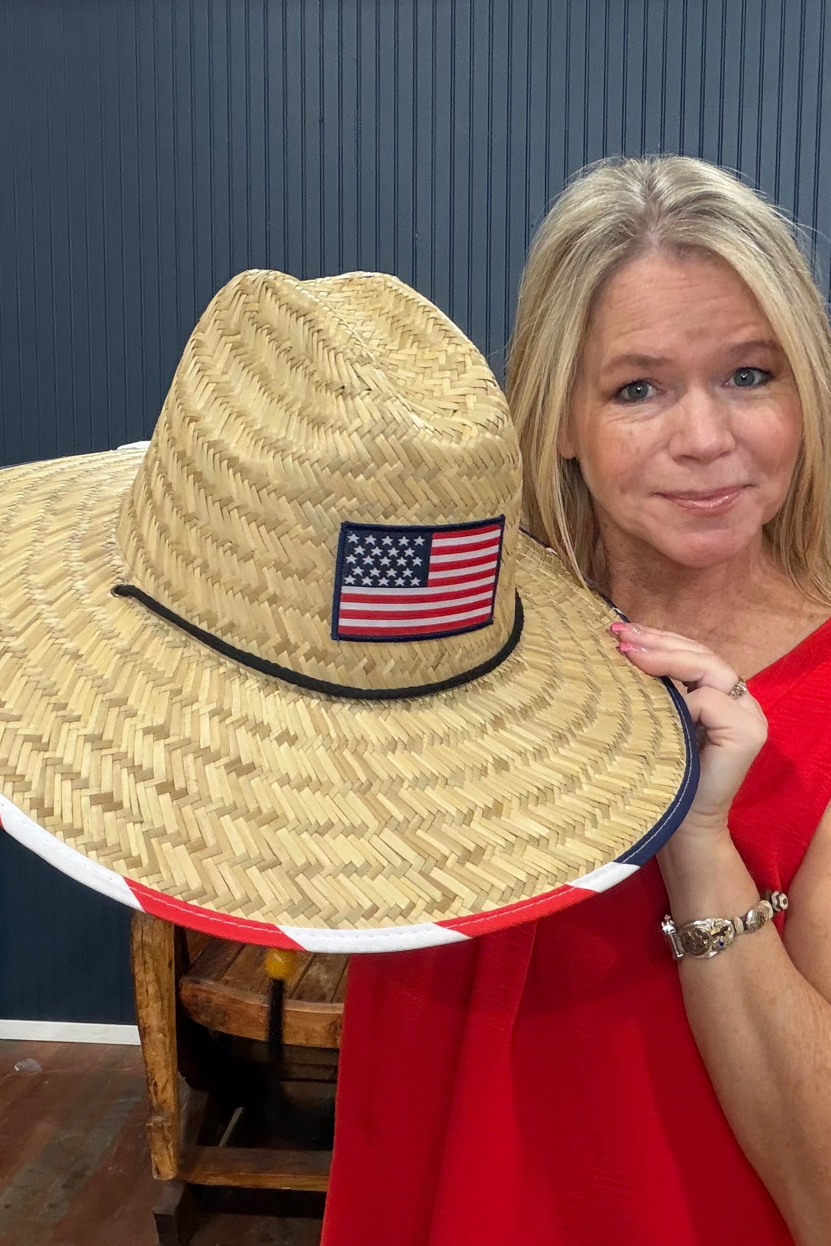 American Flag Patch Lifeguard Hat-Hats-Cap Zone-Gallop 'n Glitz- Women's Western Wear Boutique, Located in Grants Pass, Oregon