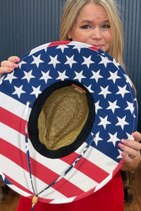 Patriotic Under The Brim Lifeguard Hat-Hats-Cap Zone-Gallop 'n Glitz- Women's Western Wear Boutique, Located in Grants Pass, Oregon