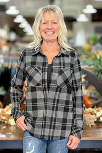 Cozy Soft Plaid Flannel Shacket-Shacket-Panche Apparel-Gallop 'n Glitz- Women's Western Wear Boutique, Located in Grants Pass, Oregon