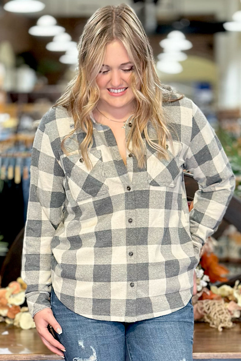 Cozy Soft Plaid Flannel Shacket-Shacket-Panche Apparel-Gallop 'n Glitz- Women's Western Wear Boutique, Located in Grants Pass, Oregon