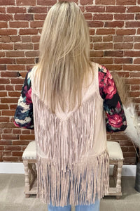 Soft Faux Suede Fringed Vest With Studs by Cripple Creek-Vest-Cripple Creek-Gallop 'n Glitz- Women's Western Wear Boutique, Located in Grants Pass, Oregon