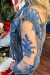 Denim 'n Floral Lace Embroidered Jacket-Jacket-Montana Co-Gallop 'n Glitz- Women's Western Wear Boutique, Located in Grants Pass, Oregon