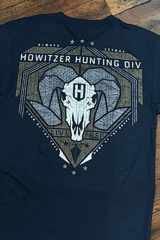 Howitzer Hunting Division Tee Blue-Men's Graphic Tee-Howitzer-Gallop 'n Glitz- Women's Western Wear Boutique, Located in Grants Pass, Oregon