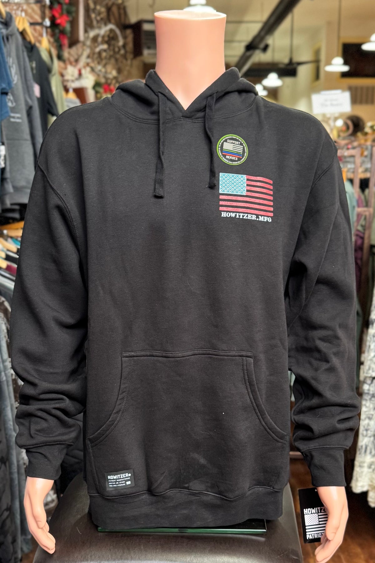 Mens LIBERTY SKULL Hoodie by Howitzer-Men's Graphic Hoodie-Howitzer-Gallop 'n Glitz- Women's Western Wear Boutique, Located in Grants Pass, Oregon