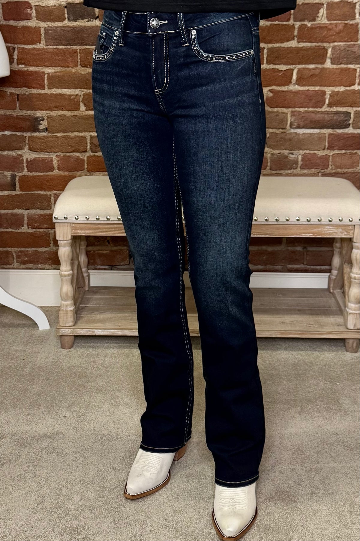 Elyse Mid Rise Slim Bootcut Luxe Stretch Jeans by Silver-Bootcut-Silver Jeans-Gallop 'n Glitz- Women's Western Wear Boutique, Located in Grants Pass, Oregon