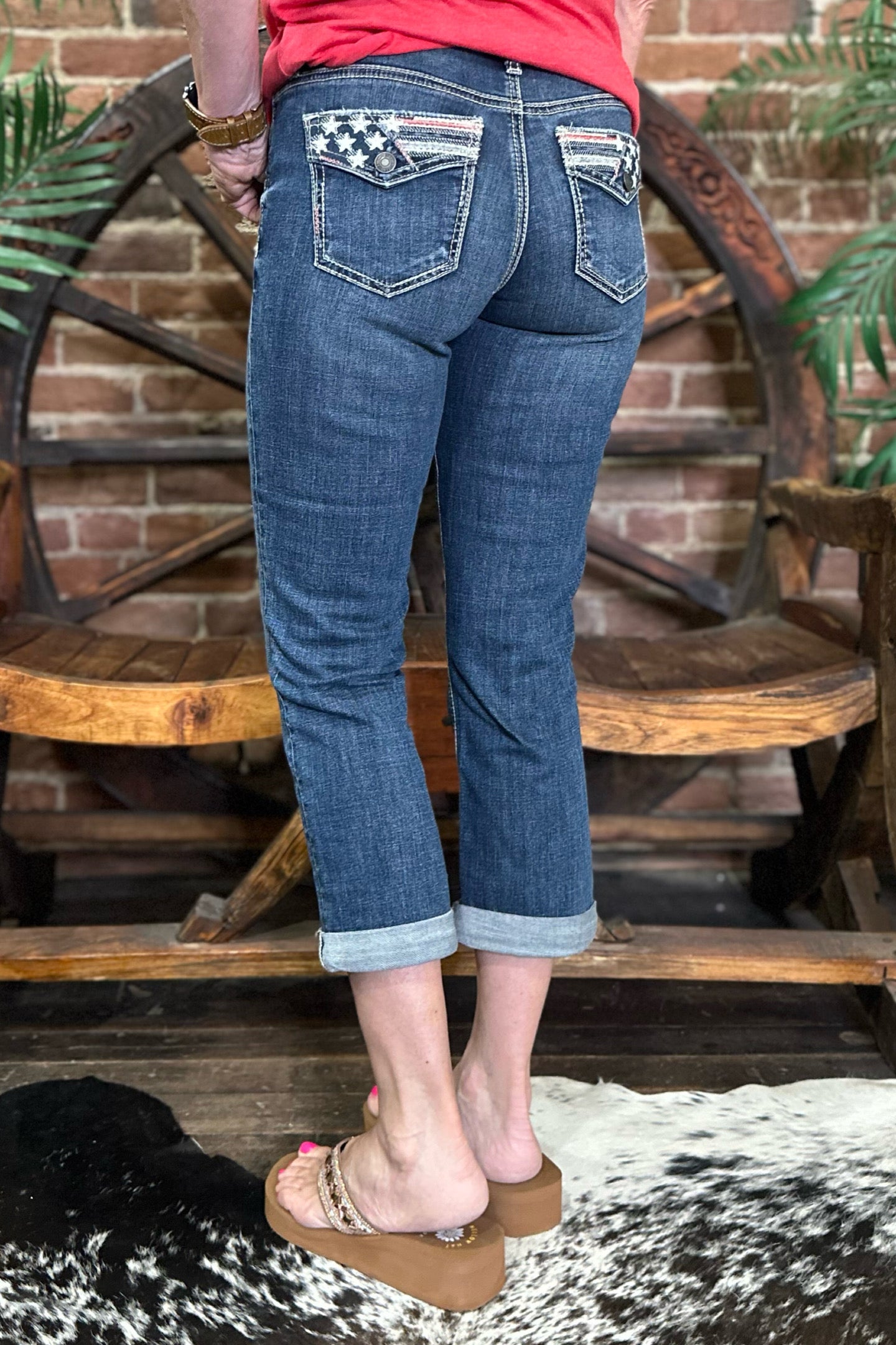 Cropped Jeans Silver Jeans Capris Silver Jeans Mckenzie Crop Capri - Main Image