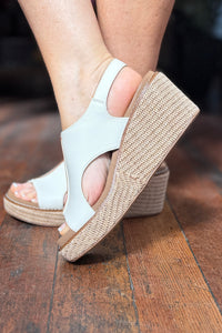 CARLEY By Corkys Ivory 2 Wedge Sandal-Women's Shoes-Corkys-Gallop 'n Glitz- Women's Western Wear Boutique, Located in Grants Pass, Oregon