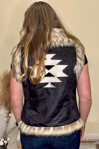 The Chateau Faux Suede Vest with Fur Collar-Vest-Tasha Polizzi-Gallop 'n Glitz- Women's Western Wear Boutique, Located in Grants Pass, Oregon