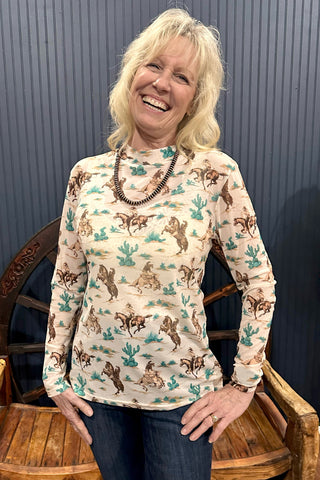 Chisholm Trail Mesh Top-Mesh Top-Sterling Kreek-Gallop 'n Glitz- Women's Western Wear Boutique, Located in Grants Pass, Oregon