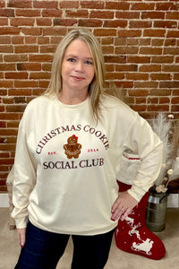 Christmas Cookie Social Club Pullover-Pullover-jess lea-Gallop 'n Glitz- Women's Western Wear Boutique, Located in Grants Pass, Oregon
