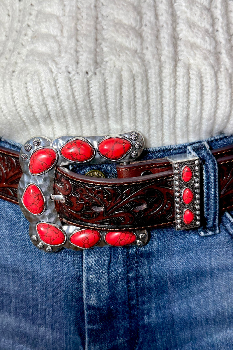 Coral Canyon Belt Buckle Set-Belt-Sterling Kreek-Gallop 'n Glitz- Women's Western Wear Boutique, Located in Grants Pass, Oregon