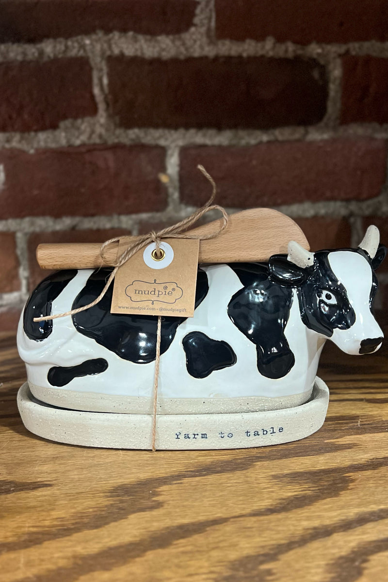 Cow Butter Dish-Gift-Mud Pie-Gallop 'n Glitz- Women's Western Wear Boutique, Located in Grants Pass, Oregon