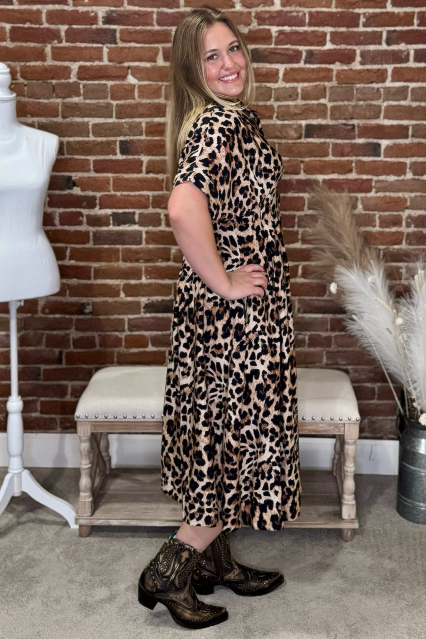 Leopard Print Maxi Dress