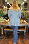 Floral Embroidered Top with Tasseled Tie-top-Lola P-Gallop 'n Glitz- Women's Western Wear Boutique, Located in Grants Pass, Oregon