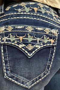 Western Emboidered Yoke Easy Fit Bootcut Jeans by Grace in LA-Bootcut-Grace in LA-Gallop 'n Glitz- Women's Western Wear Boutique, Located in Grants Pass, Oregon