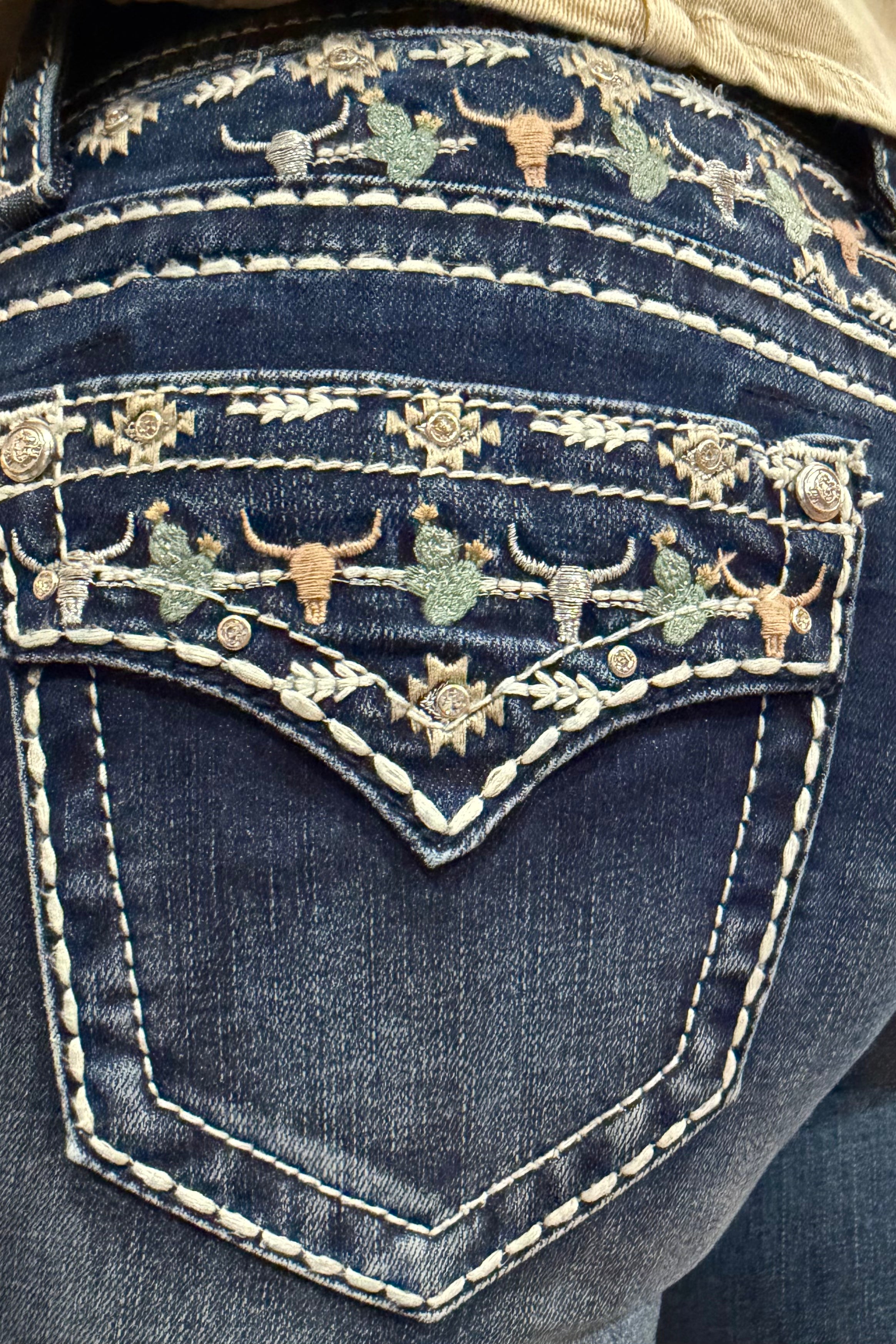 Western Emboidered Yoke Easy Fit Bootcut Jeans by Grace in LA-Bootcut-Grace in LA-Gallop 'n Glitz- Women's Western Wear Boutique, Located in Grants Pass, Oregon