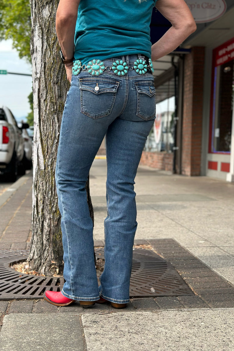 Suki Mid Rise Double Button Bootcut Jean by Silver-Bootcut-Silver Jeans-Gallop 'n Glitz- Women's Western Wear Boutique, Located in Grants Pass, Oregon