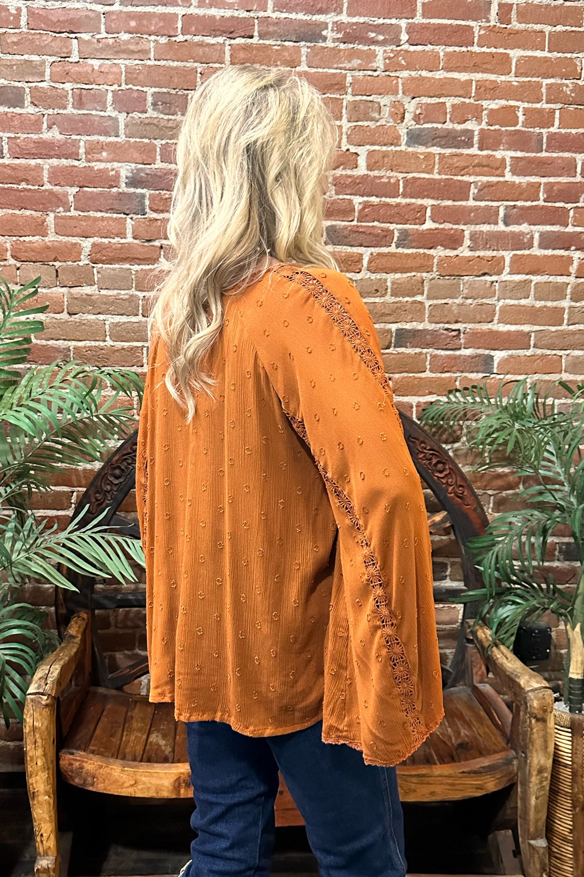 Flowy Long Sleeve Top By Angie-top-Angie-Gallop 'n Glitz- Women's Western Wear Boutique, Located in Grants Pass, Oregon