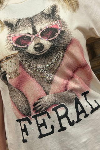 The GnG Feral Raccoon Graphic Tee-Top-J Coons-Gallop 'n Glitz- Women's Western Wear Boutique, Located in Grants Pass, Oregon