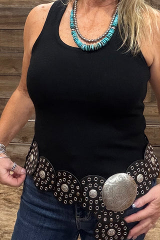 The Neutral Standard Tank Heathered Black-Top-Kerisma-Gallop 'n Glitz- Women's Western Wear Boutique, Located in Grants Pass, Oregon