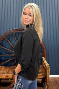 GNG EXCLUSIVE Not Your Basic Black Top-Top-Gallop 'n Glitz-Gallop 'n Glitz- Women's Western Wear Boutique, Located in Grants Pass, Oregon