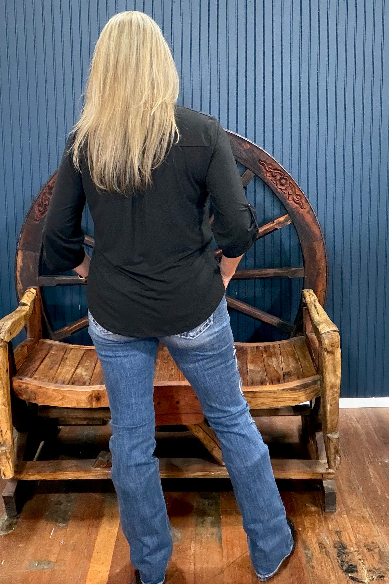 GNG EXCLUSIVE Not Your Basic Black Top-Top-Gallop 'n Glitz-Gallop 'n Glitz- Women's Western Wear Boutique, Located in Grants Pass, Oregon