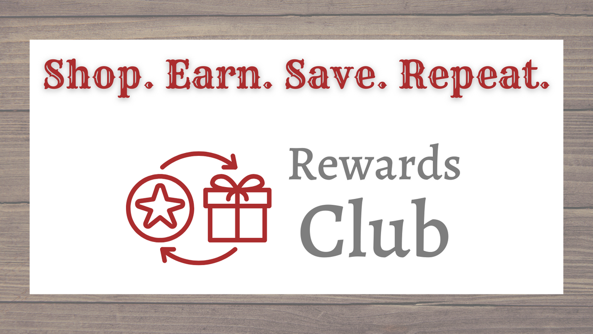 shop earn save repeat. rewards club. 
