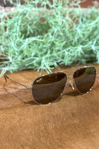 Maui Jim HAUOLI Polarized Aviator XS Gold Sunglasses-Sunglasses-Maui Jim-Gallop 'n Glitz- Women's Western Wear Boutique, Located in Grants Pass, Oregon