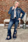 Grace in LA High Rise Embroidered Aztec Flare Jean-Flare-Grace in LA-Gallop 'n Glitz- Women's Western Wear Boutique, Located in Grants Pass, Oregon