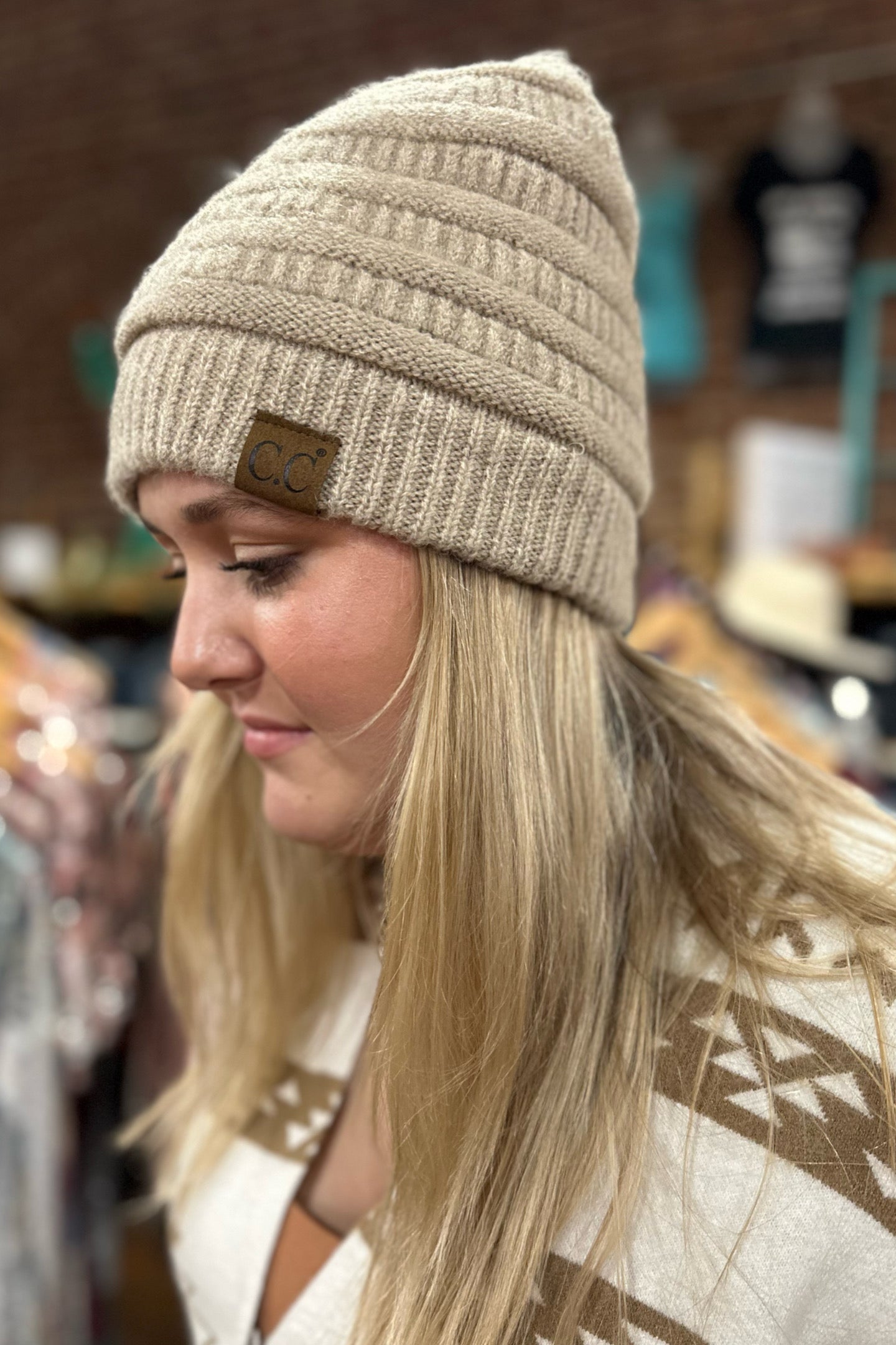 C.C. Fuzzy Lined Mixed Soft Yarn Beanie **Multiple Colors-Beanie/Scarf-C.C. Beanie-Gallop 'n Glitz- Women's Western Wear Boutique, Located in Grants Pass, Oregon