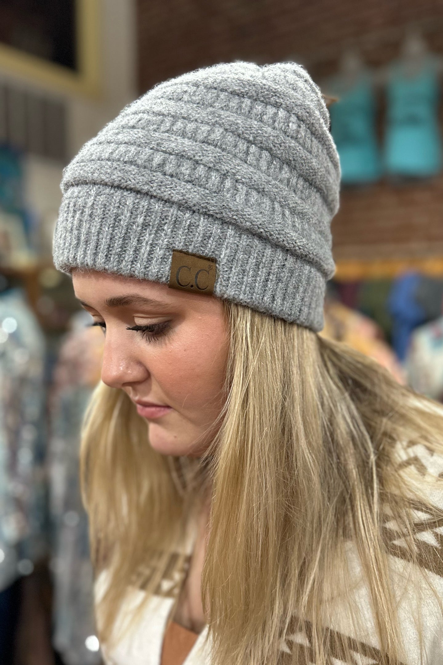 C.C. Fuzzy Lined Mixed Soft Yarn Beanie **Multiple Colors-Beanie/Scarf-C.C. Beanie-Gallop 'n Glitz- Women's Western Wear Boutique, Located in Grants Pass, Oregon