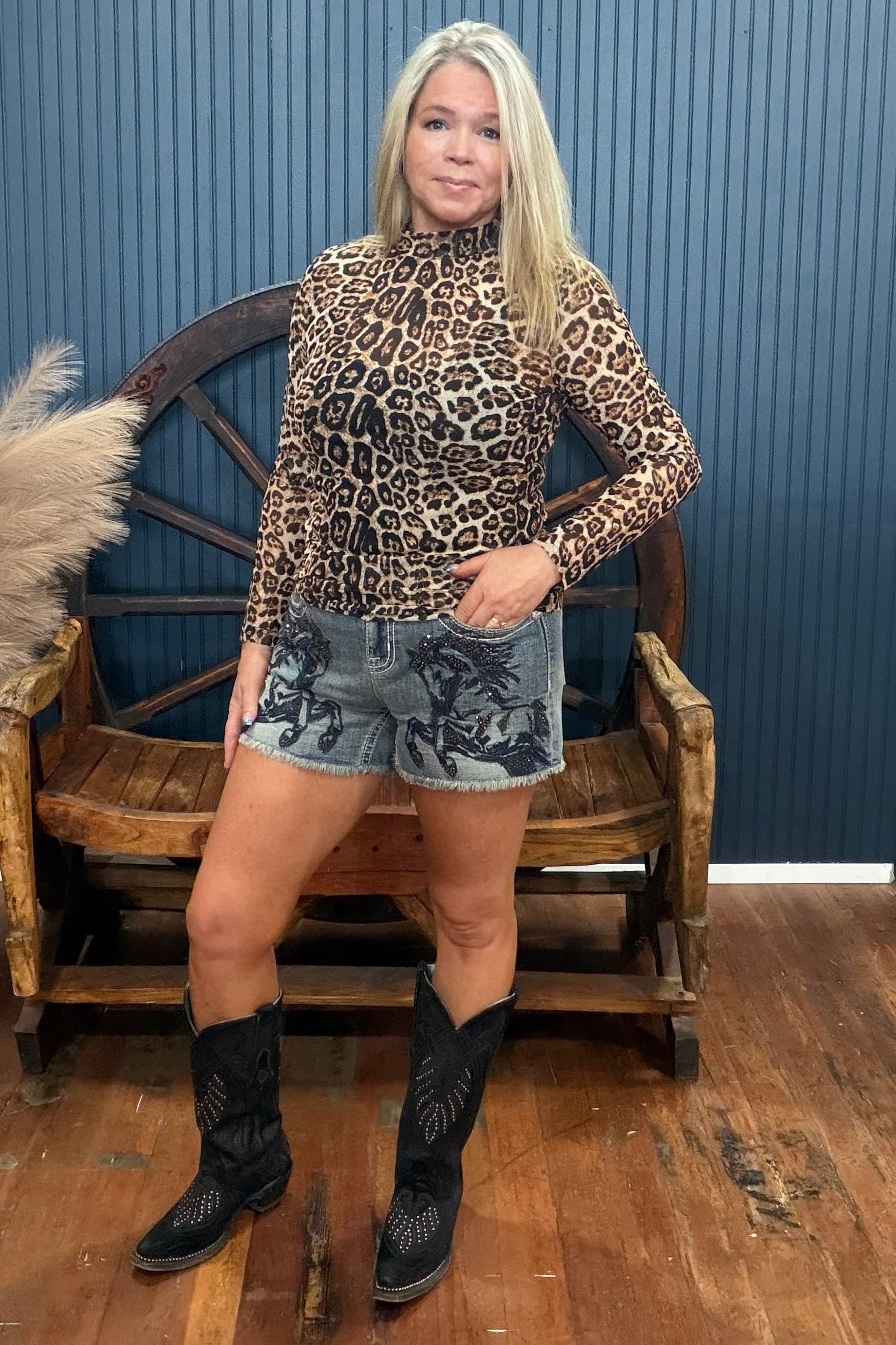 Hear Me Roar Mesh Top-Mesh Top-Sterling Kreek-Gallop 'n Glitz- Women's Western Wear Boutique, Located in Grants Pass, Oregon