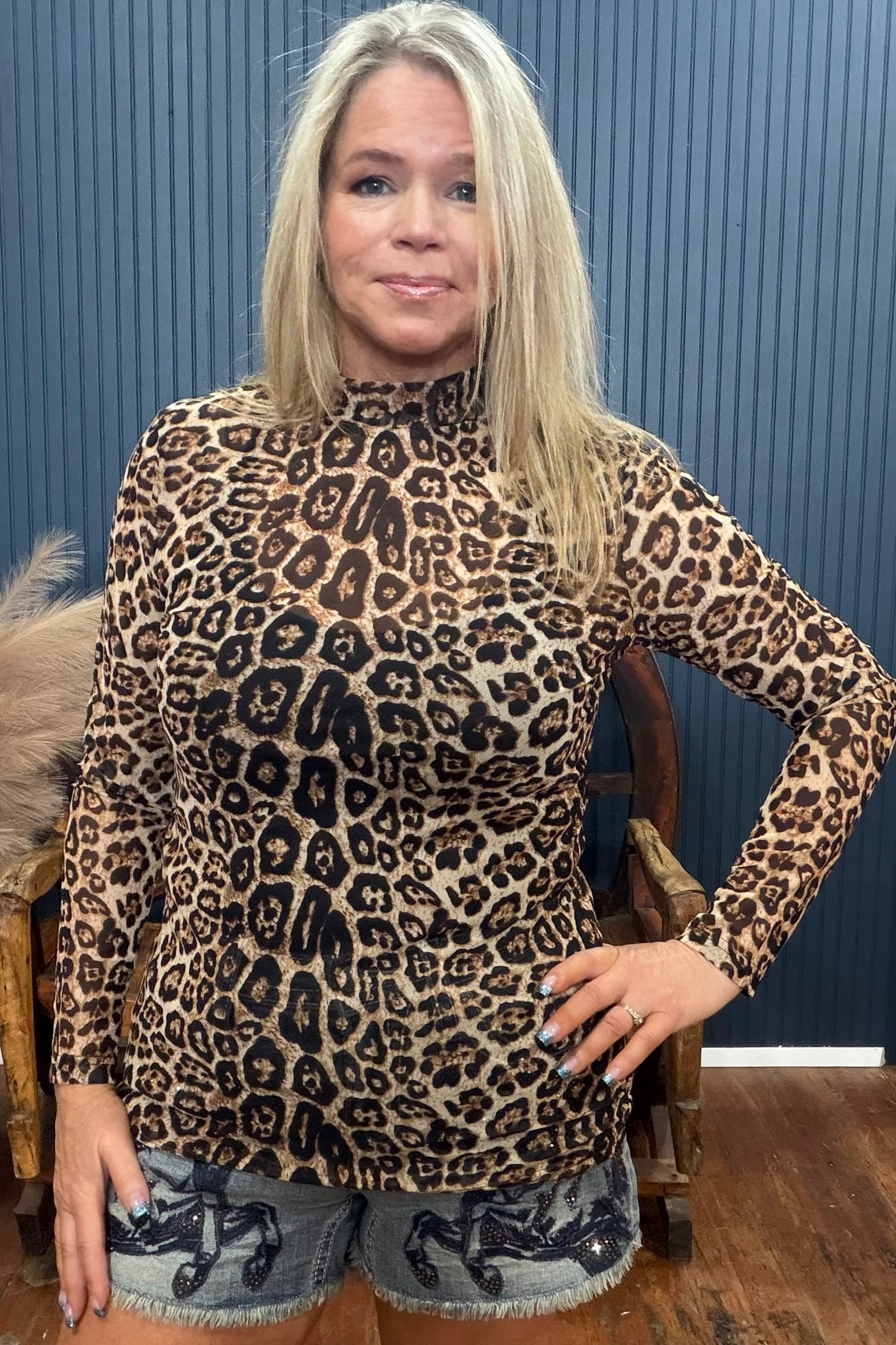 Hear Me Roar Mesh Top-Mesh Top-Sterling Kreek-Gallop 'n Glitz- Women's Western Wear Boutique, Located in Grants Pass, Oregon