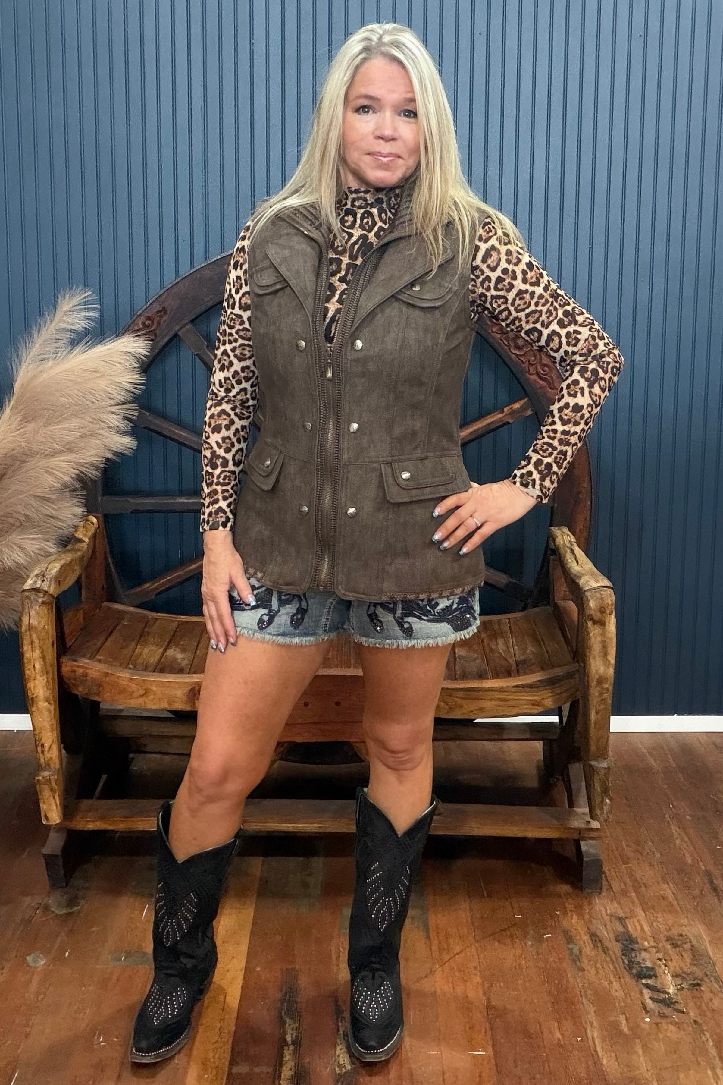 Hear Me Roar Mesh Top-Mesh Top-Sterling Kreek-Gallop 'n Glitz- Women's Western Wear Boutique, Located in Grants Pass, Oregon