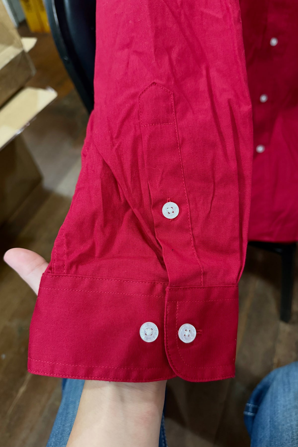 Men's Solid Red Button Up Shirt By Roper-Men's Dress Shirt-Roper/Stetson-Gallop 'n Glitz- Women's Western Wear Boutique, Located in Grants Pass, Oregon