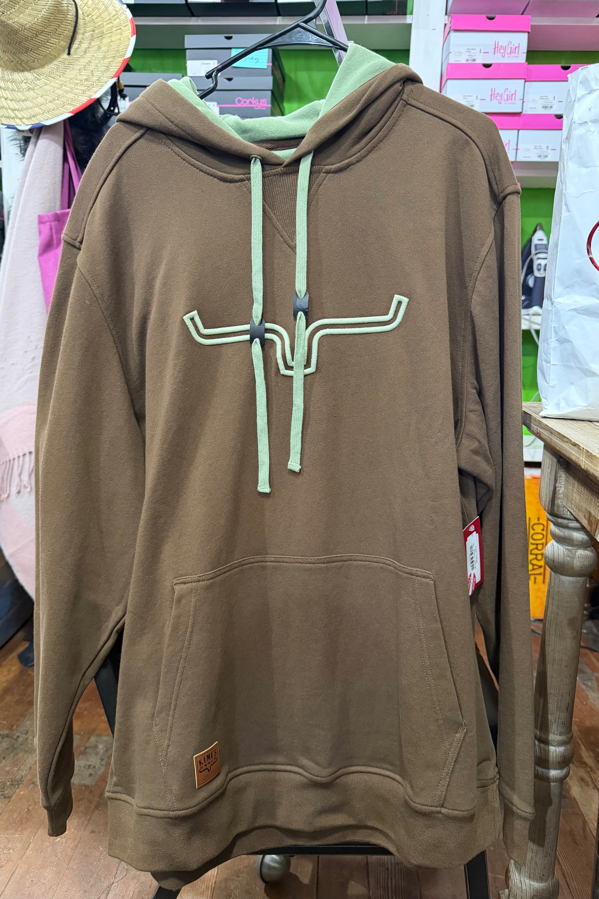 Men's Fast Talker Hoodie in Brown by Kimes-Men's Outerwear-Kimes-Gallop 'n Glitz- Women's Western Wear Boutique, Located in Grants Pass, Oregon