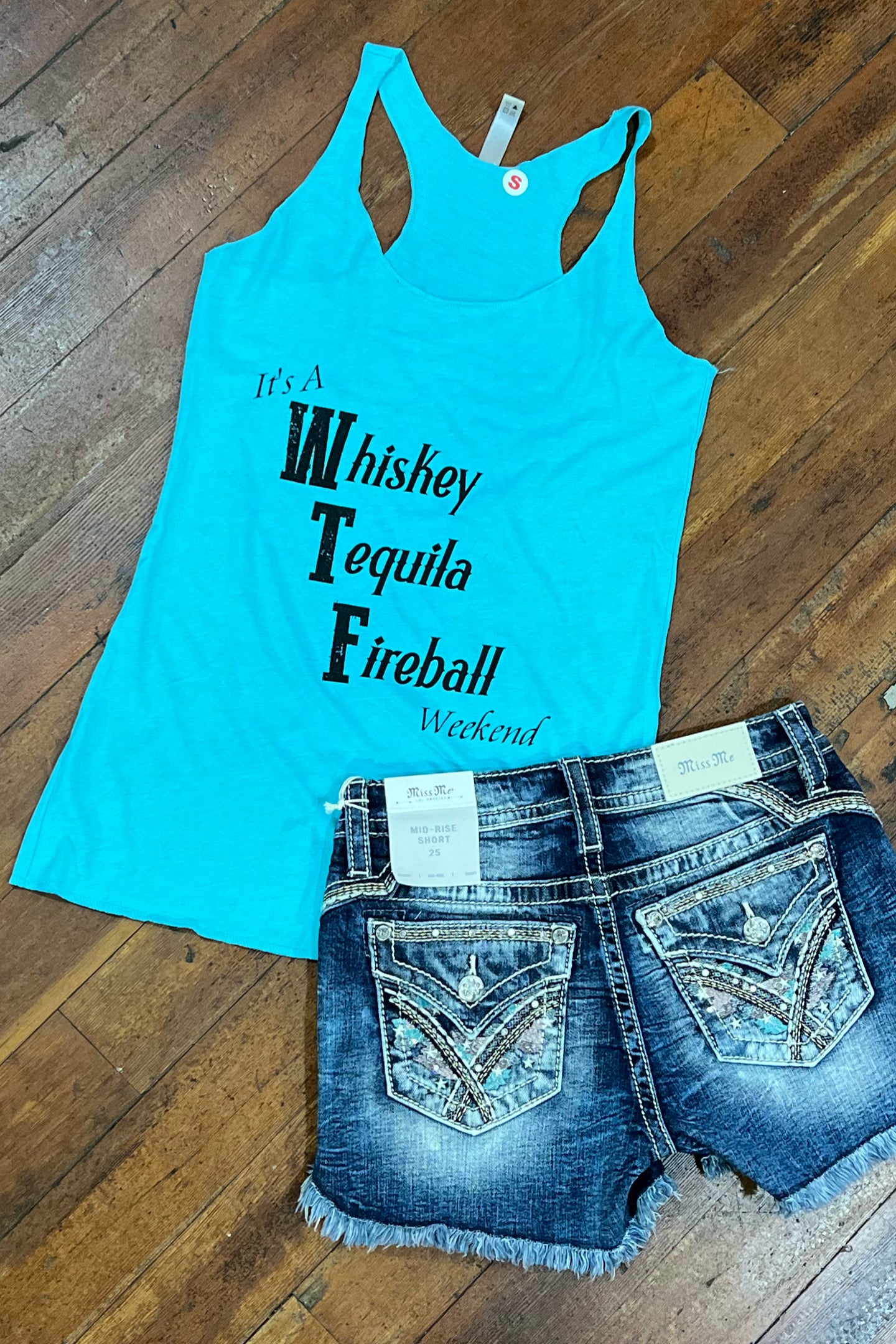 WTF Whiskey Tequila Fireball Weekend Tank-Graphic Tank-Gallop 'n Glitz-Gallop 'n Glitz- Women's Western Wear Boutique, Located in Grants Pass, Oregon
