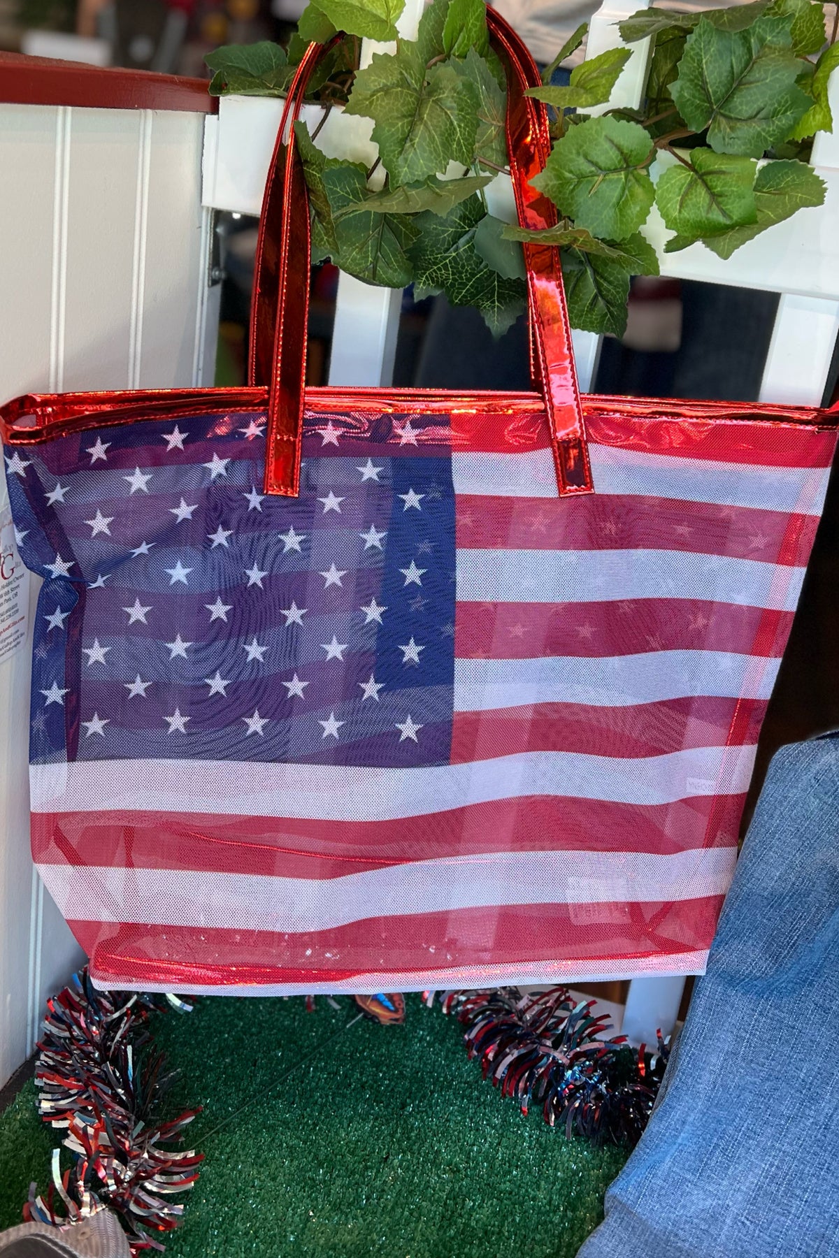 American Flag Mesh Tote-Handbags & Accessories-Cap Zone-Gallop 'n Glitz- Women's Western Wear Boutique, Located in Grants Pass, Oregon
