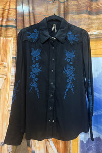 Midnight Blue Pearl Snap by Stetson