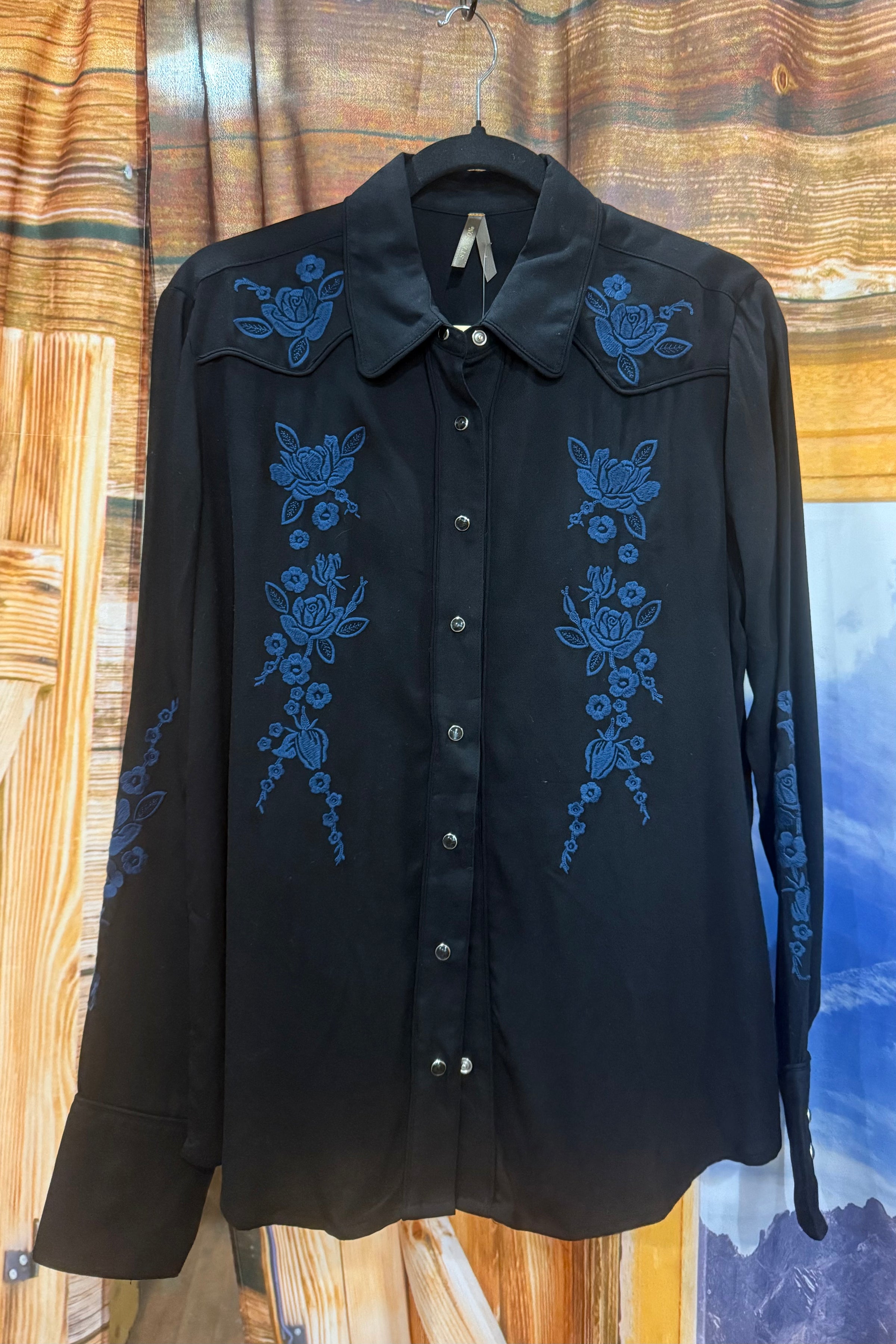 Midnight Blue Pearl Snap by Stetson