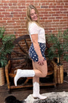 High Rise Americana Flag Fray Hem Shorts by Judy Blue-Shorts-Judy Blue-Gallop 'n Glitz- Women's Western Wear Boutique, Located in Grants Pass, Oregon