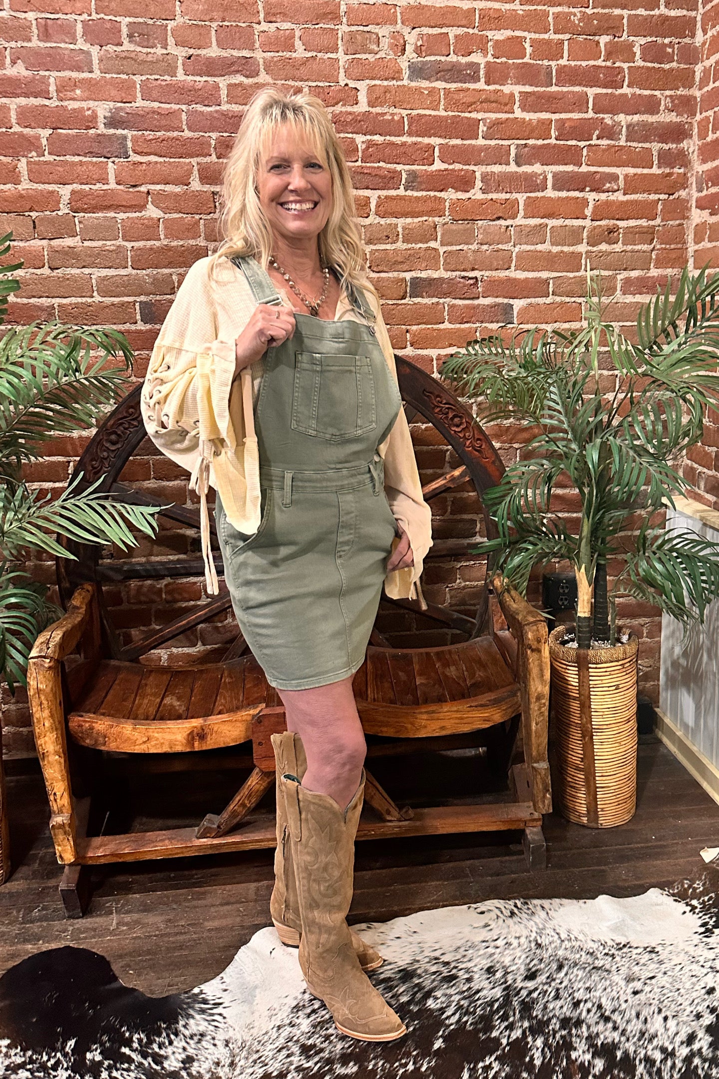 Country Girl High Rise Overall Skirt by Judy Blue-Skirt-Judy Blue-Gallop 'n Glitz- Women's Western Wear Boutique, Located in Grants Pass, Oregon
