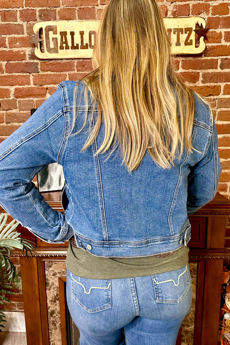 Classic Vintage Wash Denim Jacket by Judy Blue-Jacket-Judy Blue-Gallop 'n Glitz- Women's Western Wear Boutique, Located in Grants Pass, Oregon