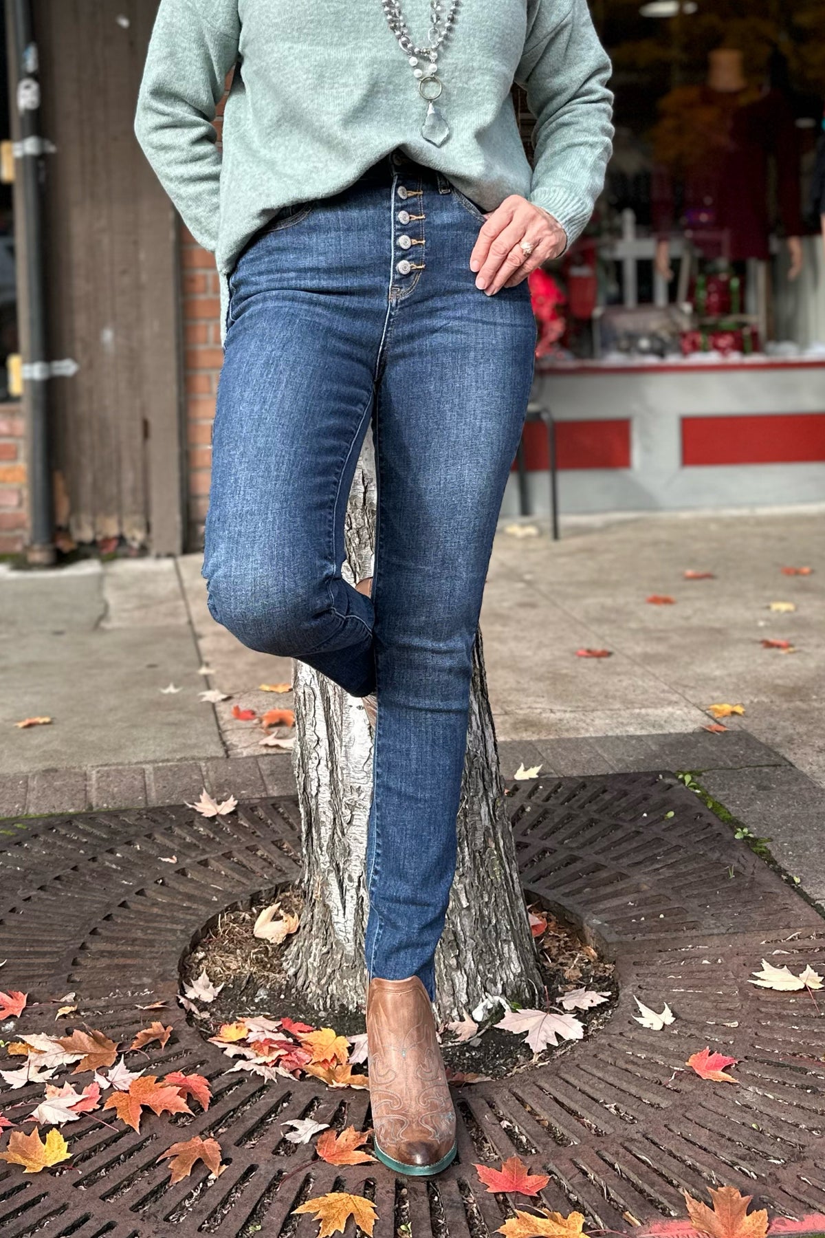 Judy Blue High Rise Cut Off Skinny Jean-Skinny-Judy Blue-Gallop 'n Glitz- Women's Western Wear Boutique, Located in Grants Pass, Oregon