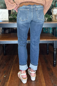 Mid Rise Boyfriend Cuffed Jeans by Judy Blue-Boyfriend-Judy Blue-Gallop 'n Glitz- Women's Western Wear Boutique, Located in Grants Pass, Oregon