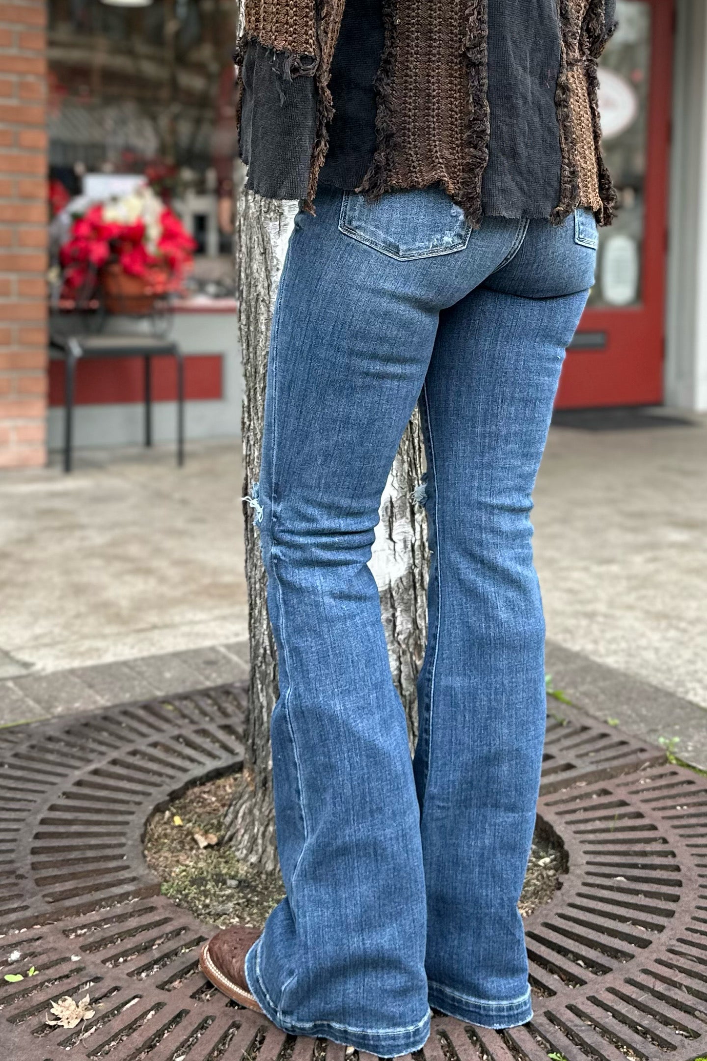 Judy Blue Distressed Trouser Flare Jean-Flare-Judy Blue-Gallop 'n Glitz- Women's Western Wear Boutique, Located in Grants Pass, Oregon