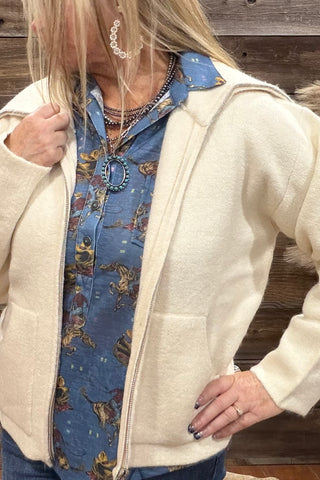 Santa Fe Knit Jacket by Kut From The Kloth-Jacket-Kut From The Kloth-Gallop 'n Glitz- Women's Western Wear Boutique, Located in Grants Pass, Oregon